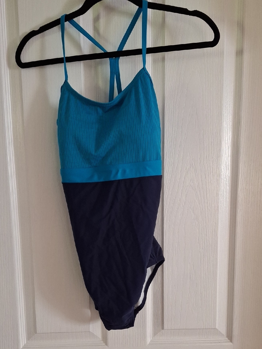 Speedo Teal and Navy Colorblock One-Piece